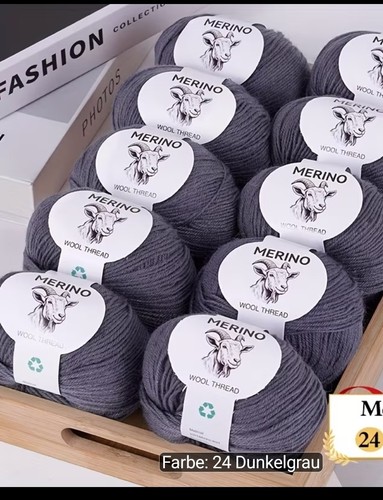 Merino strickgarn dunkelgrau - strickgarn,